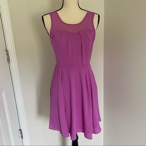 Express Purple Fit and Flare Dress Size 4